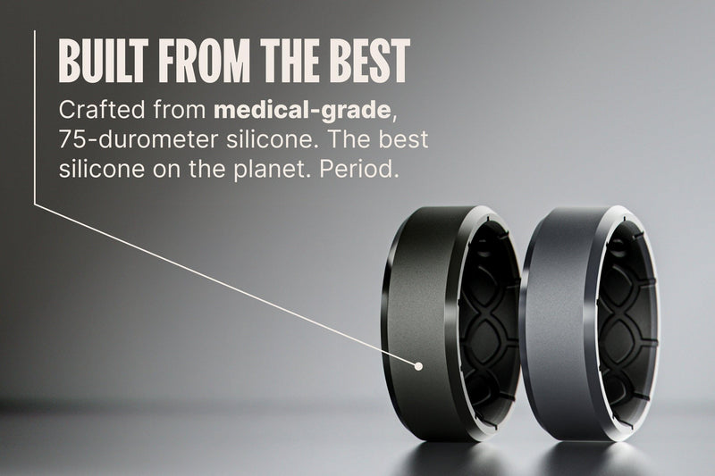 Zeus Edge Deep Stone Grey Ring